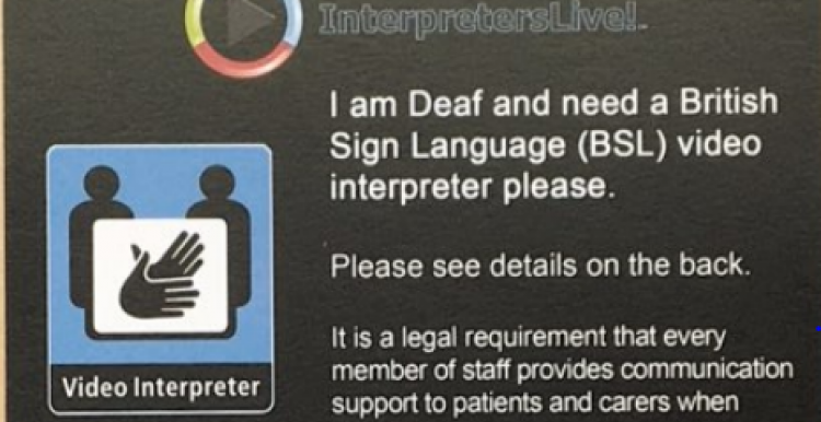 If you're D/deaf and use East Kent Hospitals, we can help you to get an interpreter ...